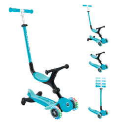 Globber Go Up Active Lights Aqua  360