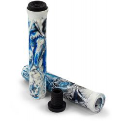 Slamm Team "Swirl" Scooter poignées / Grips en Arctic blanc