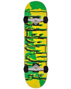 Creature Complete Skateboard 7,5" Ripped Logo in Groen en Geel