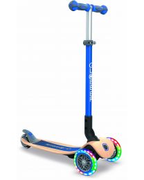 Globber Primo Wood scooter avec 3 roues en bleu