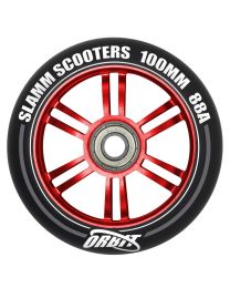 Slamm Orbit 100mm Aluminium Stuntstep Wiel in Zwart met Rode Kern